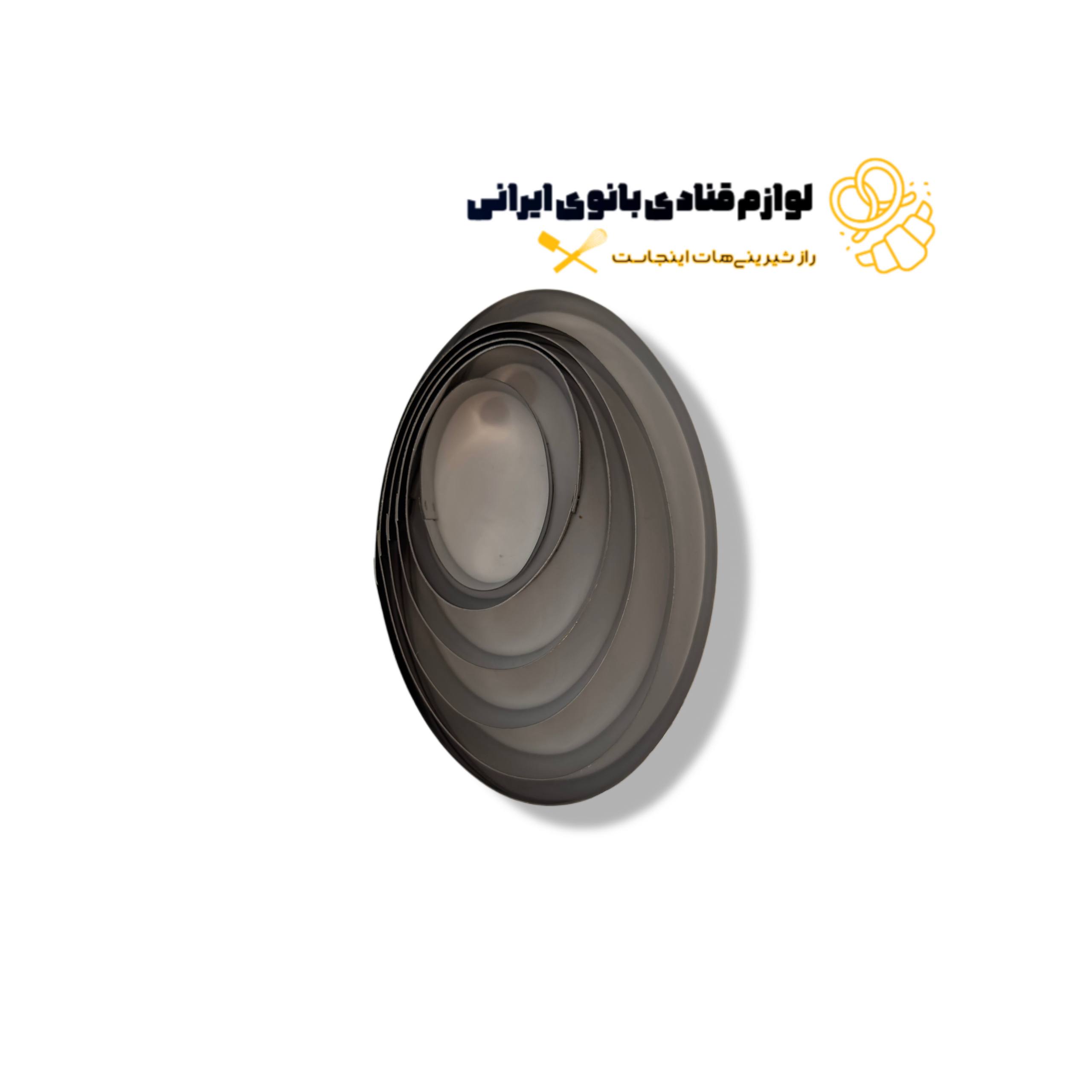کاتر فلزی بیضی دایره ای 6 تایی